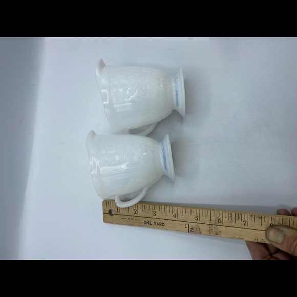 MacBeth Evans Glass AMERICAN SWEETHEART Monax Footed Creamer opal moonstone - Picture 10 of 10